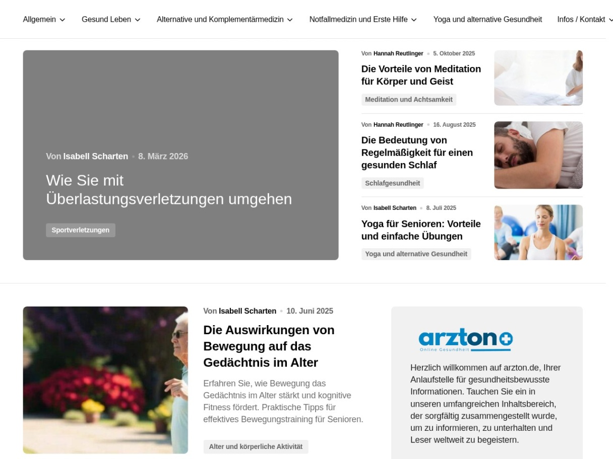Arzton - Tipps für ein gesundes Leben