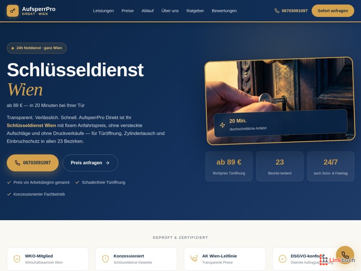 AufsperrPro Direkt – Schlüsseldienst Wien