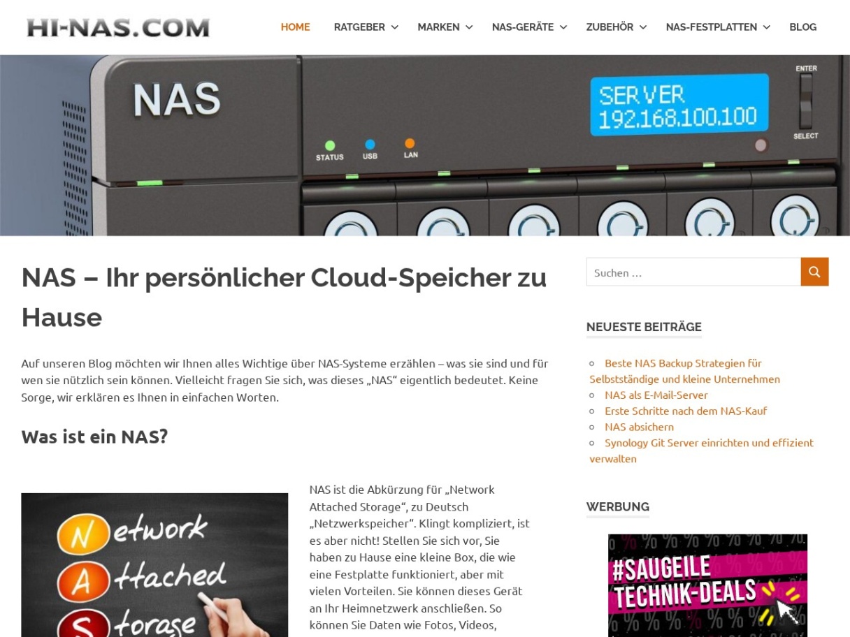 NAS - Ihr persönlicher Cloud-Speicher zu Hause