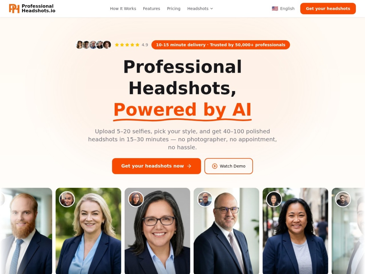 ProfessionalHeadshot.io – KI-Bewerbungsfotos