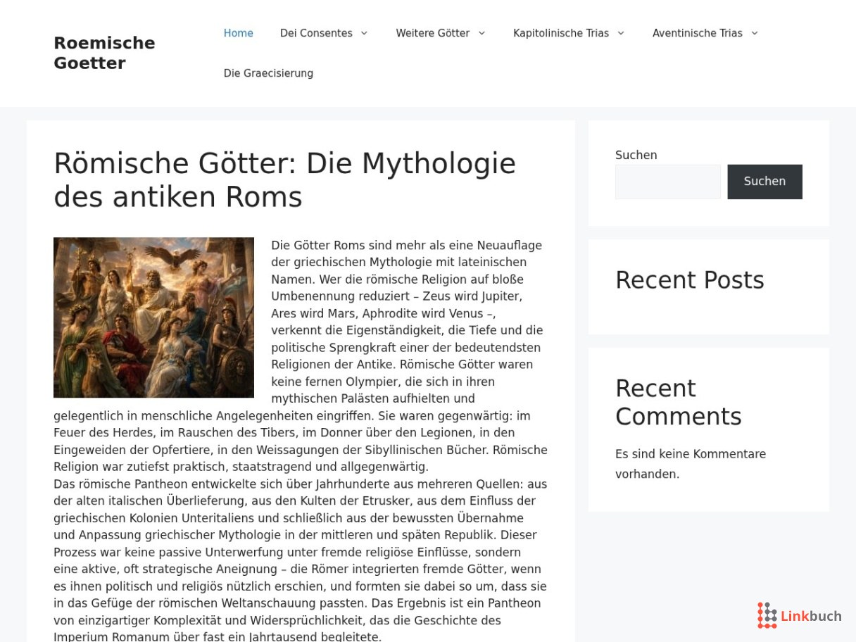 Römische Götter: Die Mythologie des antiken Roms