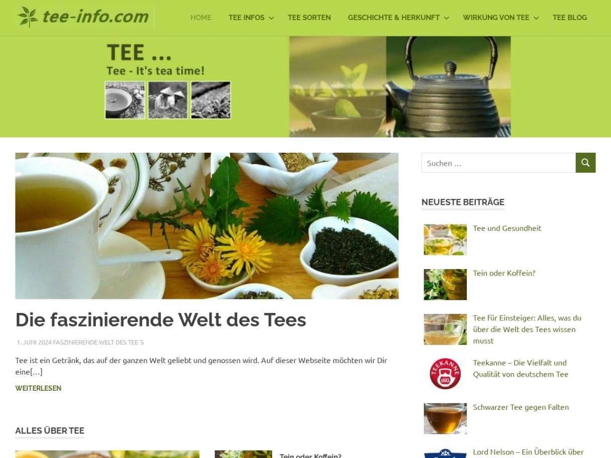 Die faszinierende Welt des Tee`s