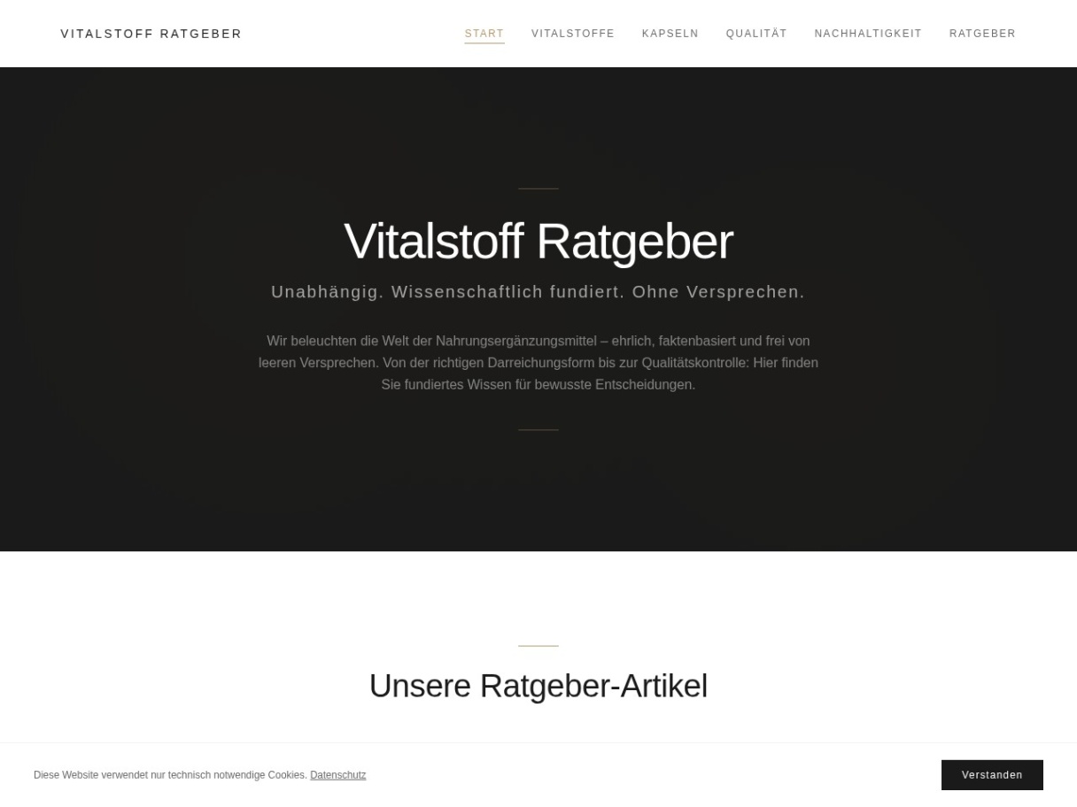 Vitalstoff Kapseln Ratgeber